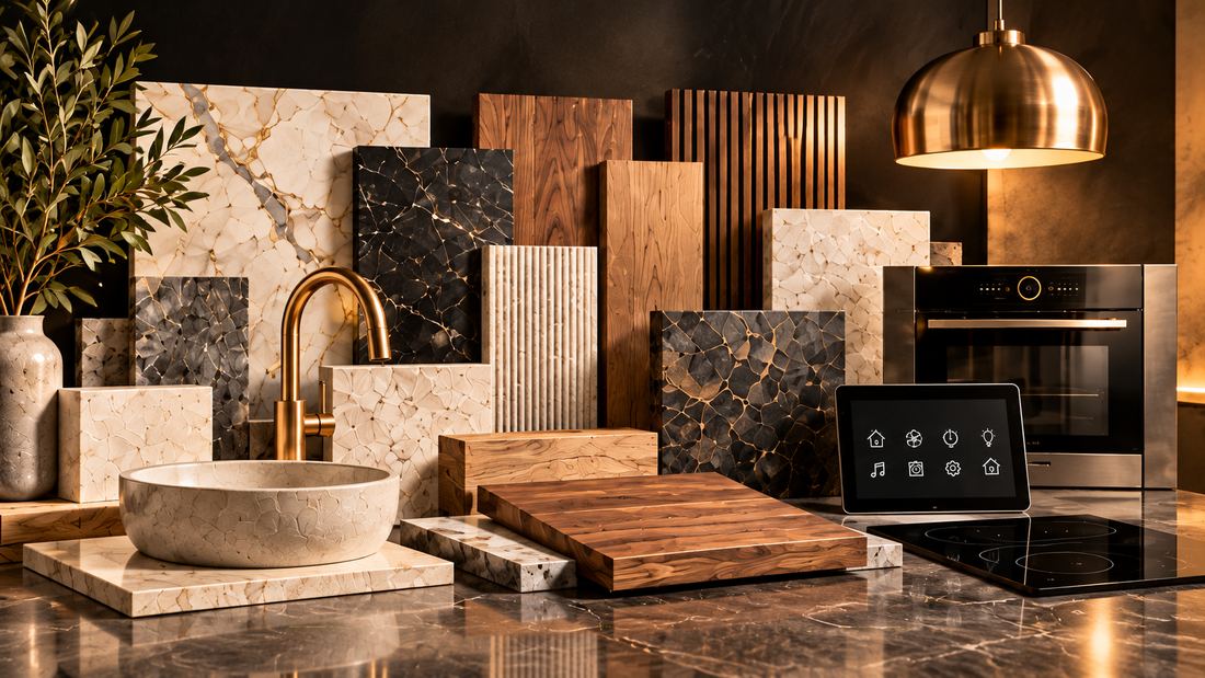 Materials and finishes selected for a project